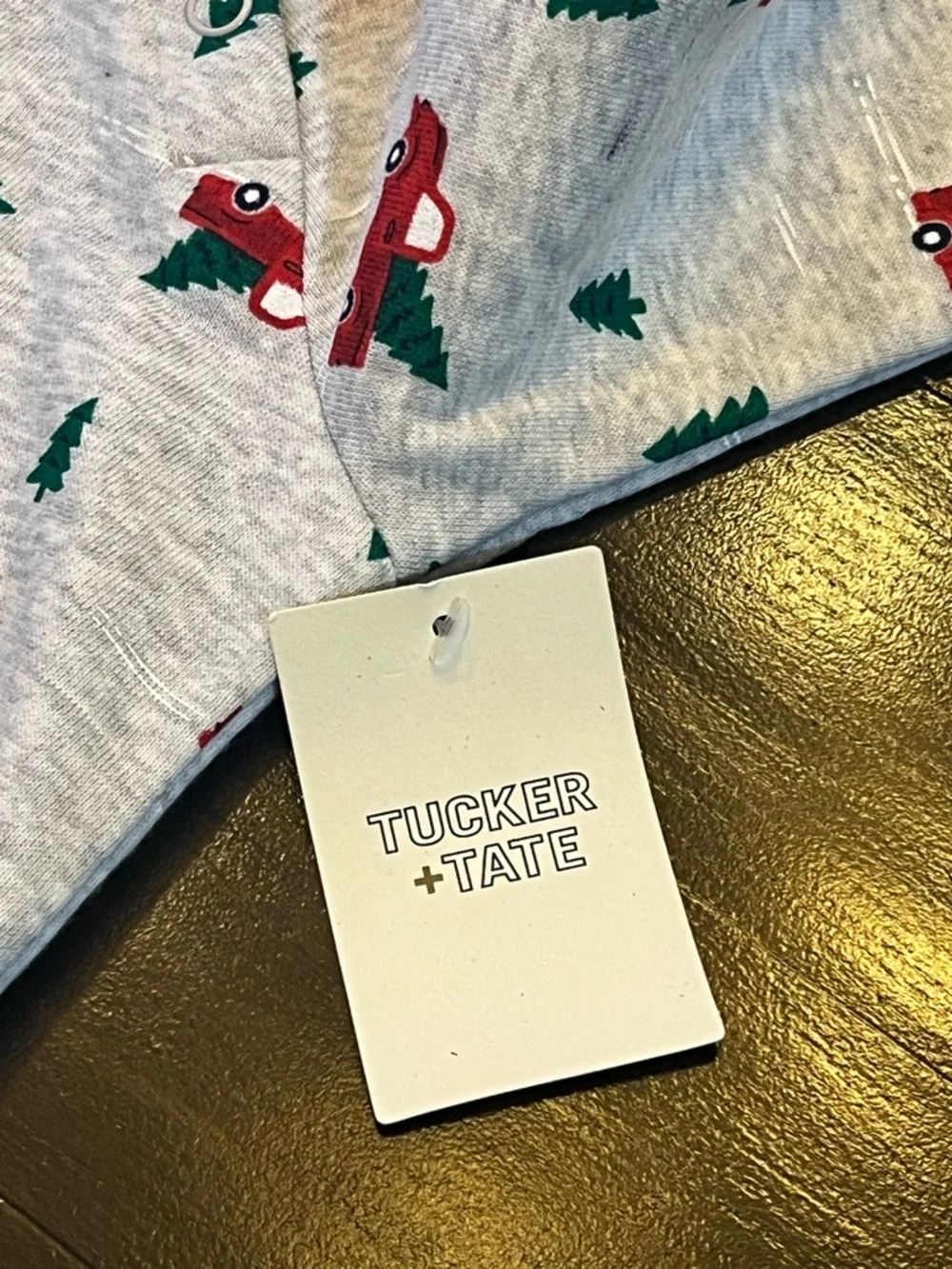 New - Tucker + Tate Christmas Truck Print One-Piece Romper | 9 Months